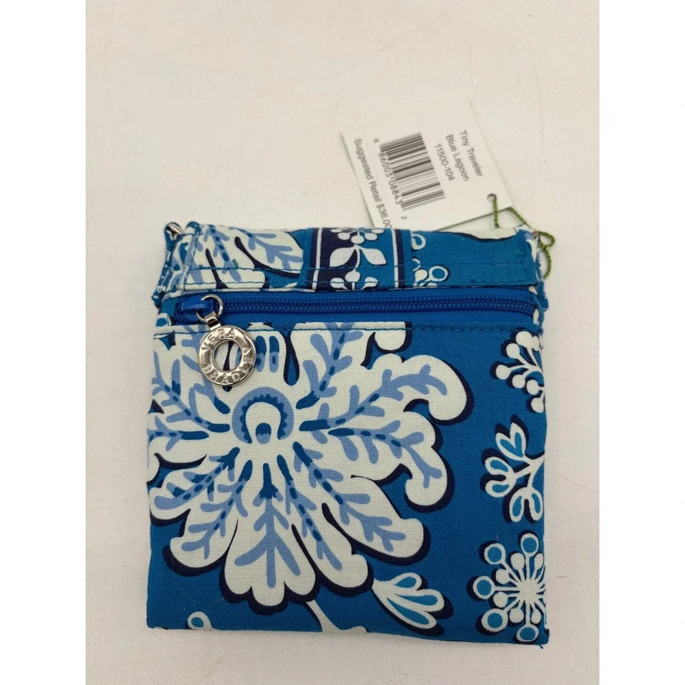 Vera Bradley Tiny Traveler Blue Lagoon Floral Crossbody Bag 11500-104 New